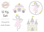 Preview: Prinzessin Set - doodle Stickdatei